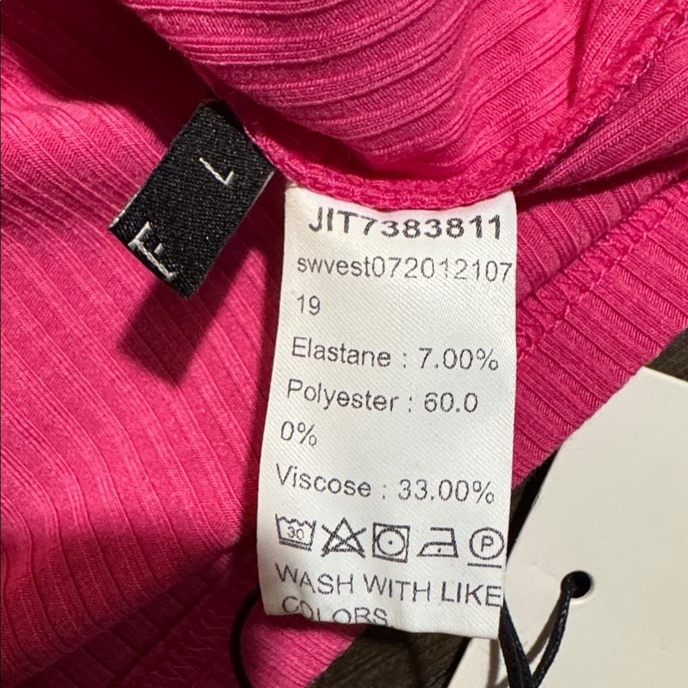 MOTF Women's Vibrant Pink Turtleneck Tank Top - Picture 8 of 8